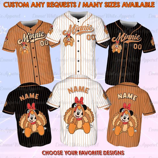 Discover Mickey And Friends Thanksgiving Turkey Jersey, Mickey And Minnie Turkey Thankful Shirt, Disney Thanksgiving Trip Shirt, Minnie Turkey Shirt