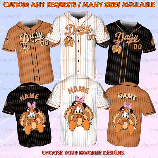 Discover Mickey And Friends Daisy Thanksgiving Turkey Jersey, Mickey And Friends Turkey Thankful Shirt, Happy Thanksgiving Shirt, Daisy Turkey Shirt