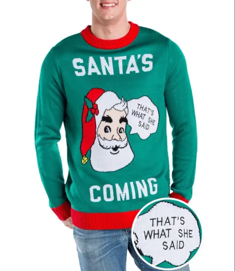 Discover Santa's Coming Ugly Christmas Sweater