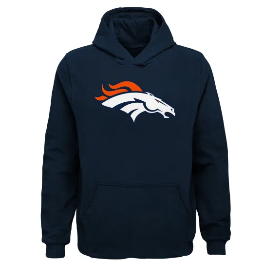 Denver Football Team Broncos Youth Primary Logo Team Color Hoodie, Gift for Fan