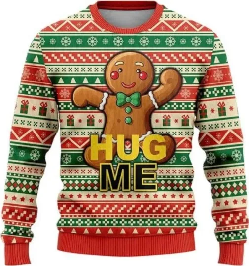 Discover Gingerbread Man Ugly Christmas Sweaters, Gingerman Crew Neck Sweatshirt For Men