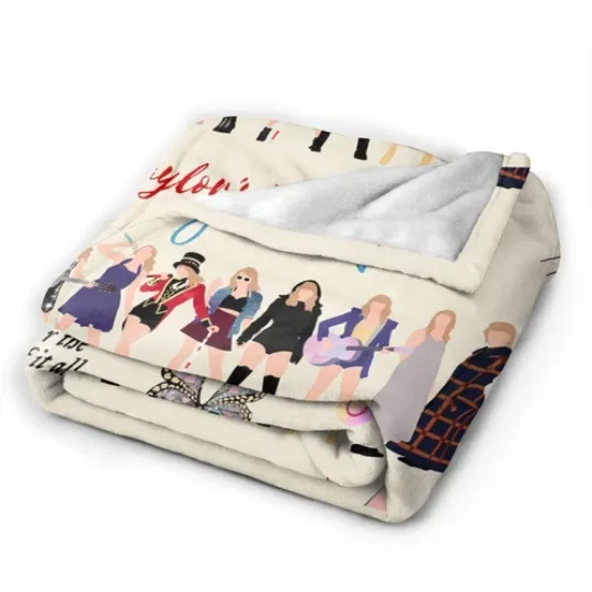 Discover Taylorr Swifts The eras Tour Throw Taylor Blanket Flange Fleece Blanket Soft Nice