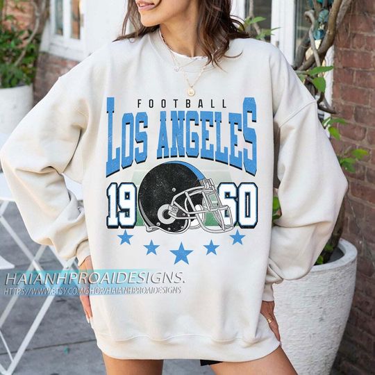 Los Angeles Football Vintage Sweatshirt, Football Fan Sweatshirt, Old School Game Day Gift