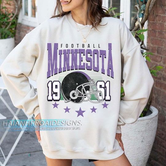 Minnesota Football Vintage Sweatshirt, Football Fan Sweatshirt, Old School Game Day Gift