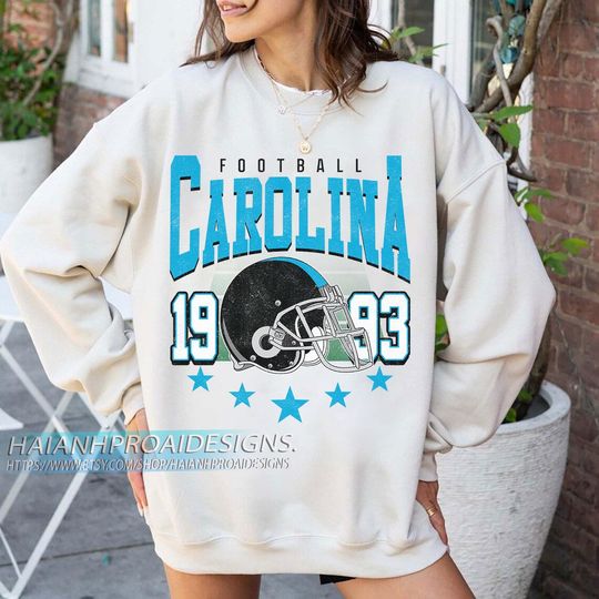 Carolina Football Vintage Sweatshirt, Football Fan Sweatshirt, Old School Game Day Gift