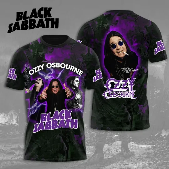Discover Ozzy Osbourne x Black Sabbath 3D T-Shirt, Heavy Metal Band Shirt