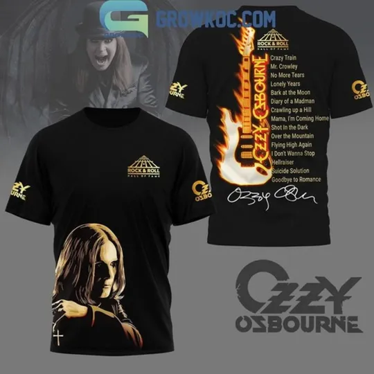 Discover Ozzy Osbourne Crazy Train Hall of Fame 3D T-Shirt