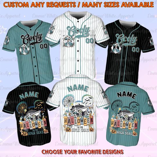 Discover Mickey & Friends Halloween On The High Seas Jersey, Disney Goofy Halloween Cruise Jersey, Disney Mickey And Friends Halloween Matching