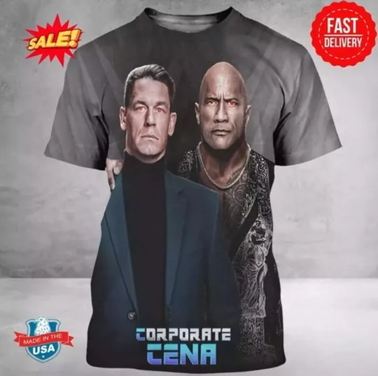 Discover Jo Cen And The Rock Turn Heel Wrestling Entertainment Elimination Chamber 2025 3D Shirt