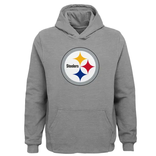 Discover Pittsburgh Steeler Youth Primary Hoodie, Heather Grey, Gift for Fan