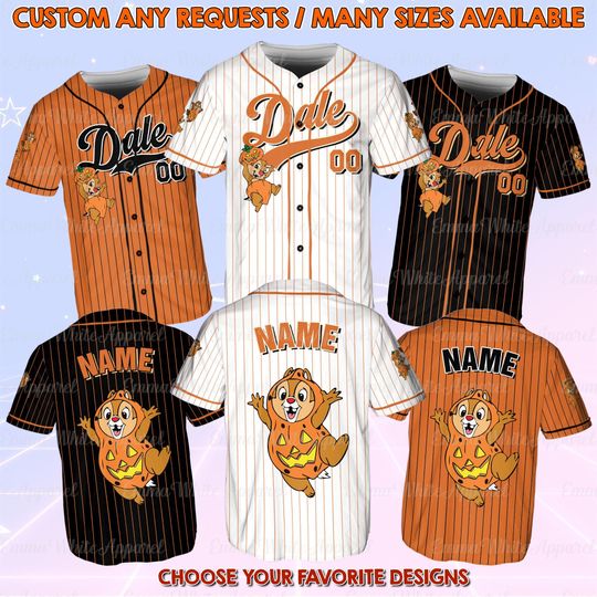 Discover Chip And Dale Happy Halloween Jersey, Disney Chip And Dale Trick Or Treat Shirt, Disney Chip And Dale Shirt, Disney Halloween Party 2025