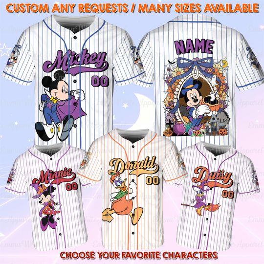 Discover Mickey And Friends Coquette Bow Halloween Jersey, Disney Mickey Mouse Magical Mirror Bow Shirt, Mickey's Not So Scary Halloween Party Shirt