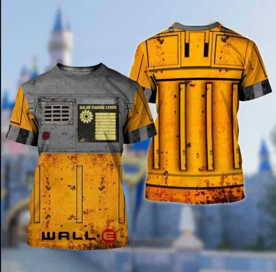 Discover Wall-E Galaxy Robot Cosplay 3D T-Shirt for Robot Lovers