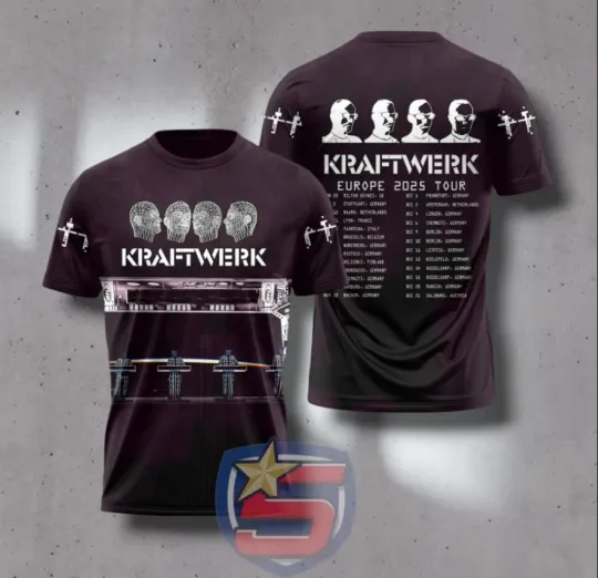 Discover Kraftwerk Tour 2025 3D T-Shirt