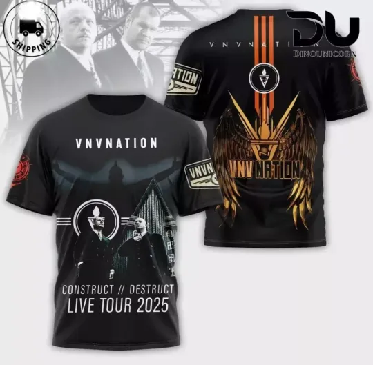 Discover VNV Nation Live Tour 2025 3D T-Shirt