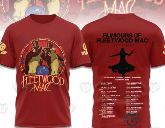 Discover Fleetwood Mac Live In Concert 2025 3D T-Shirt
