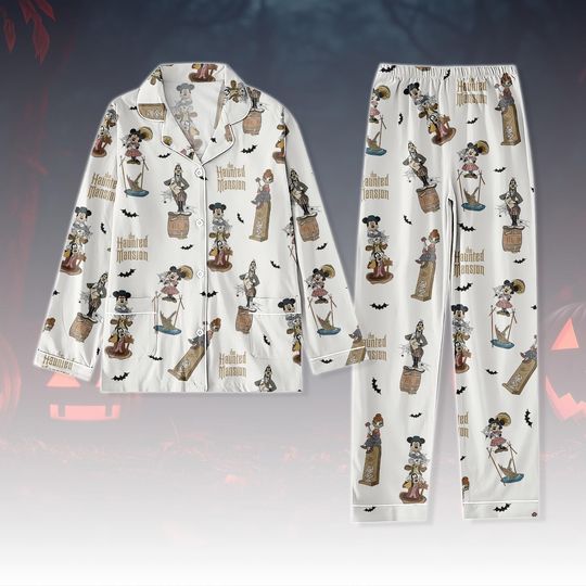 Disney The Haunted Mansion Pajamas Set, Mickey Pajamas Family, Disneyland Halloween Shirt, Disney Character Pajamas For Women