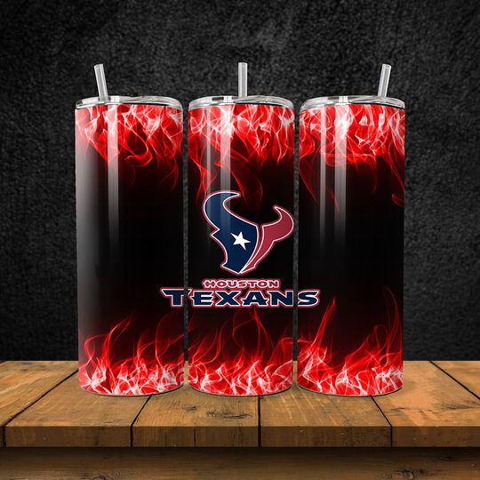 Discover Houston Footabll Team Texans Tumbler with Lid and Straw, Gift for Football Fan