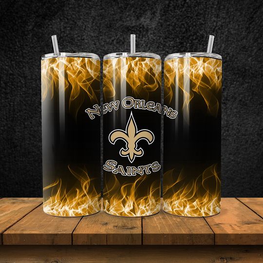 Discover New Orland Footabll Team Saints Tumbler with Lid and Straw, Gift for Football Fan