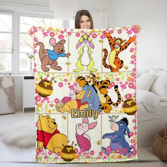 Discover Disney Winnie The Pooh And Friends Honney Customize Fleece Blanket