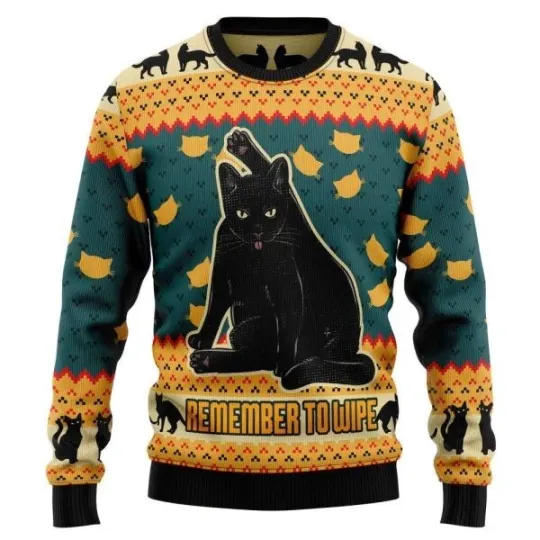 Discover Black Cat Ugly Christmas Sweater Best Gift Happy Holiday Perfect Ugly Sweater