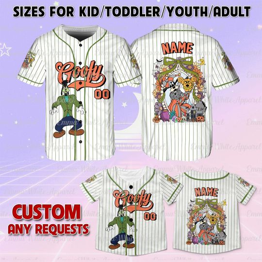 Discover Mickey And Friends Goofy Coquette Bow Halloween Jersey, Disney Goofy Magical Mirror Bow Shirt, Disney Halloween Mickey Pumpkin Shirt