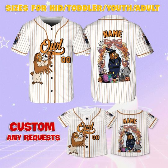 Discover Winnie The Pooh Owl Halloween Coquette Bow Jersey, Disney Owl Halloween Mirror Shirt, Disney Pooh And Friends Halloween Coquette Shirt