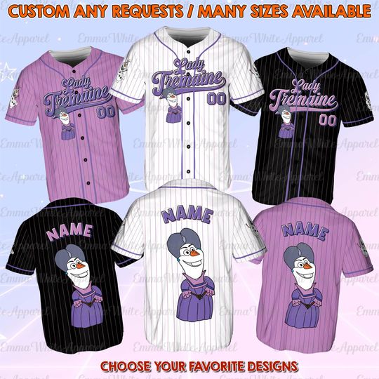 Discover Disney Olaf Lady Tremaine Halloween Jersey, Disney Lady Tremaine Jersey Shirt, Funny Frozen Olaf Villains, Disney Villains Characters Shirt