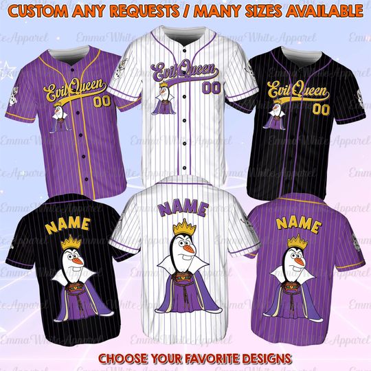 Discover Disney Olaf Evil Queen Costume Halloween Jersey, Evil Queen Olaf Villain Shirt, Frozen Olaf Costume Villains Shirt, WDW Halloween Trip Shirt