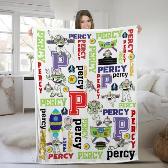 Discover Disney Toy Story Buzz Lightyear Pattern Customize Fleece Blanket