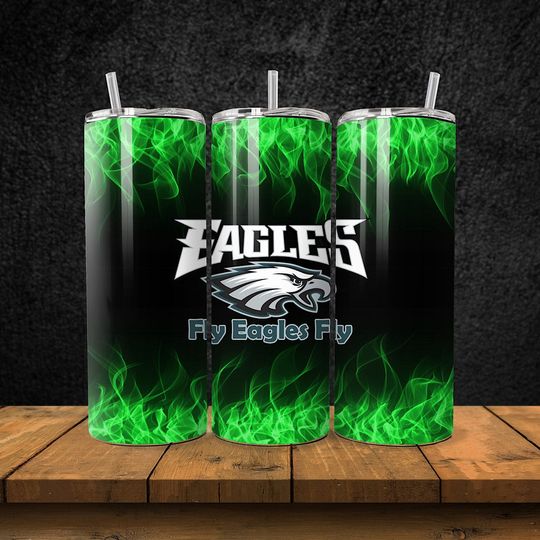 Discover 20OZ skinny stainless steel Philadelphia Eagles football football tumbler