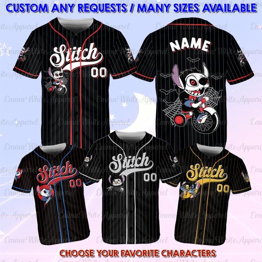 Disney Stitch Horror Halloween Shirt, Disney Stitch Spooky Halloween Jersey, Scary Stitch Halloween Shirts, Stitch Halloween Matching Shirt