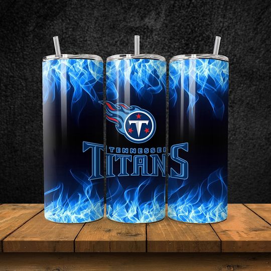 Discover 20OZ skinny stainless steel Tennessee Titans football football tumbler