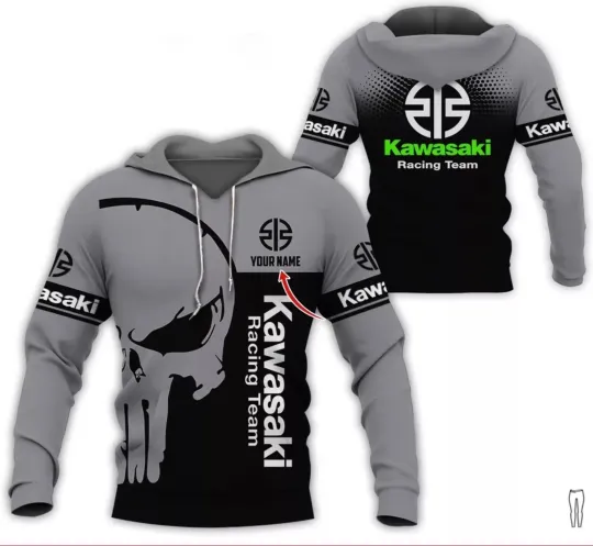 Personalized Kawasaki Racing Team 3D Hoodie All-Over Print