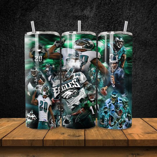 Discover 20OZ skinny stainless steel Philadelphia Eagles football football tumbler