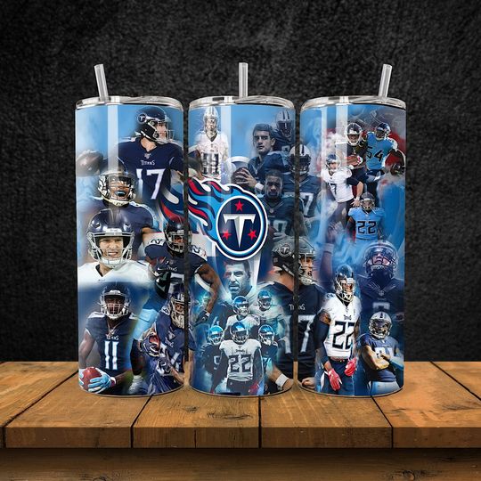 Discover 20OZ skinny stainless steel Tennessee Titans football football tumbler