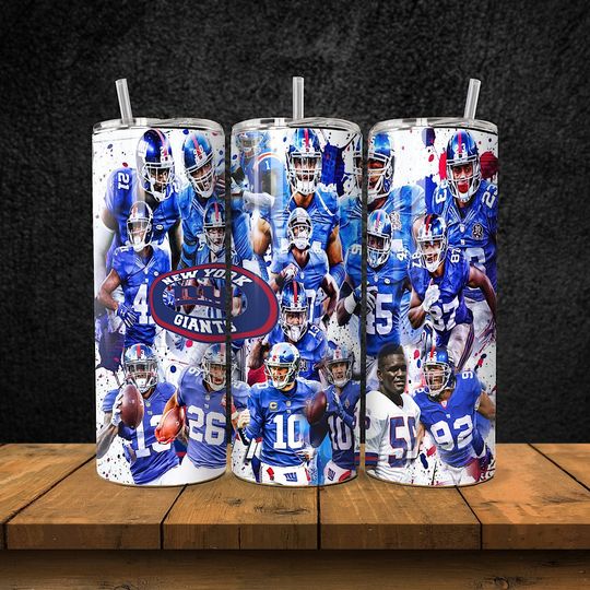 Discover 20OZ skinny stainless steel New York Giants football football tumbler