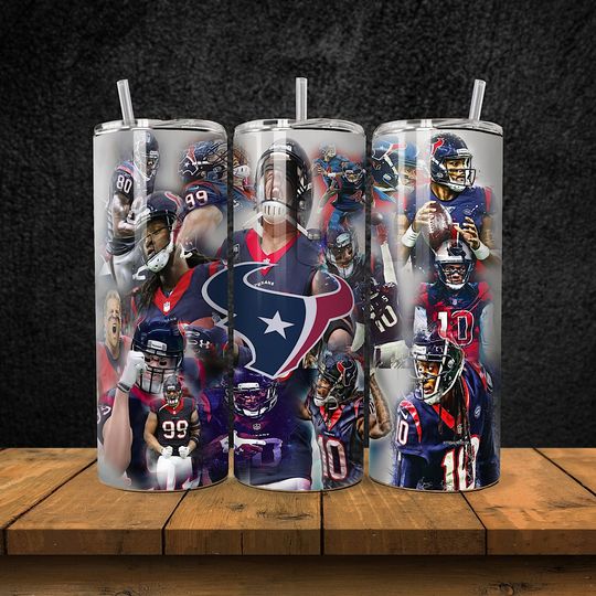 Discover 20OZ skinny stainless steel Houston Texans football football tumbler