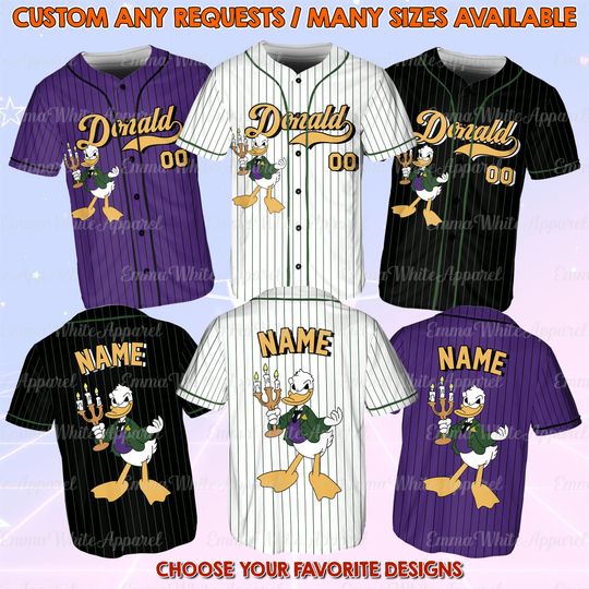 Discover Mickey And Friends Haunted Mansion Donald Halloween Jersey, Mickey And Friends Haunted Mansion Jersey, Donald Haunted Mansion Shirt