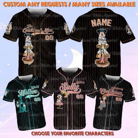 Discover Mickey And Friends Haunted Mansion Halloween Jersey, Disney Halloween Haunted Mansion Shirt, Haunted Mansion Ghost Disneyland Jersey