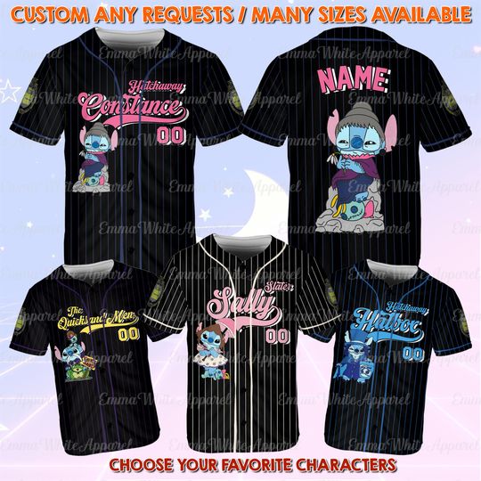 Discover Stitch Haunted Mansion Halloween Jersey, Disney Halloween Haunted Mansion Shirt, Haunted Mansion Ghost Disneyland Matching Jersey