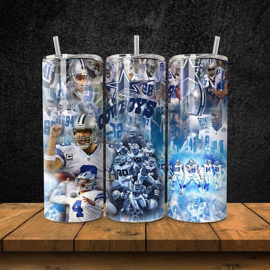 Discover 20OZ skinny stainless steel Dallas Cowboys football football tumbler