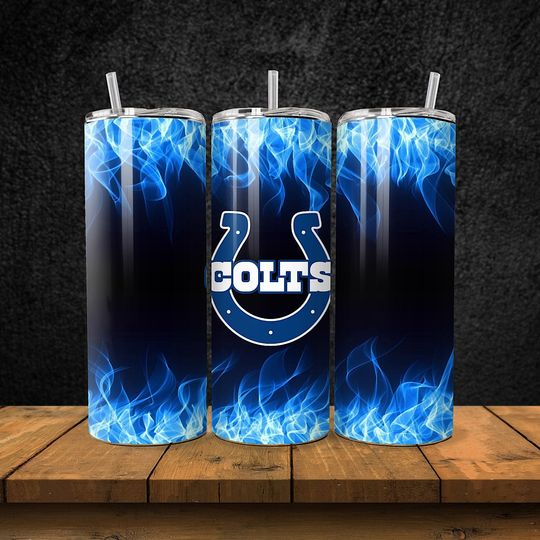 Discover Indianapolis Football Team Colts Tumbler with Lid and Straw, Gift for Football Fan