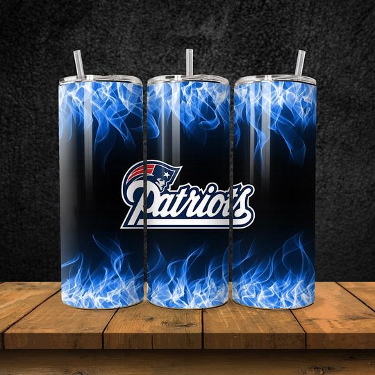 Discover New England Football Team Patriots Tumbler with Lid and Straw, Gift for Football Fan