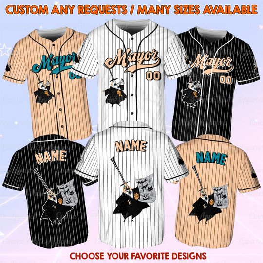 Discover Disney Mayor of Halloween Town Halloween Jersey, The Nightmare Before Christmas Characters Shirt, Disneyland Halloween Mayor Family Shirt