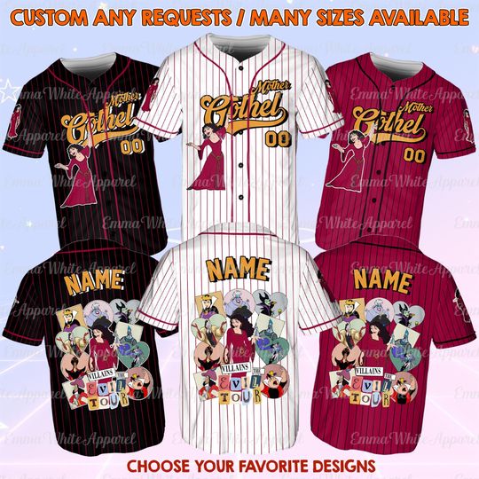 Discover Disney Mother Gothel Halloween Jersey, Disney Rapunzel Halloween Jersey, Bad Witches Club Shirt, Disneyland Villains Halloween Shirt