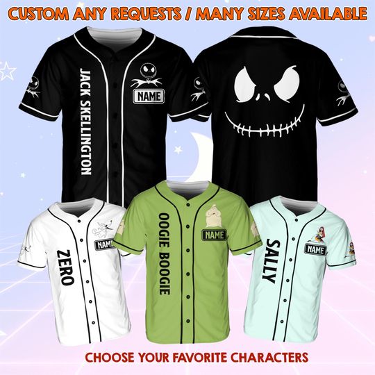 Discover Disney Nightmare Before Christmas Jersey, Nightmare Before Christmas Family Jersey, Nightmare Before Christmas Characters Disneyworld Jersey