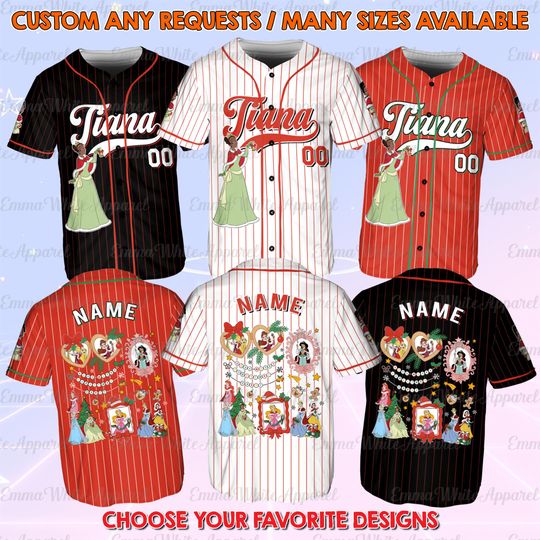 Discover Disney Princess Tiana Christmas Jersey, Princess Tiana Coquette Jersey, Princess Tiana Coquette Shirt, Disney Christmas Girl Trip Shirt