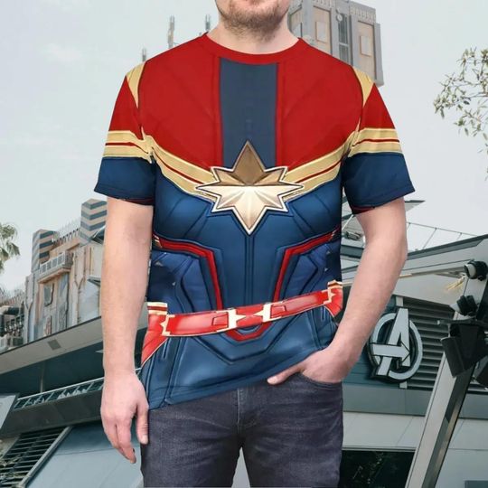 Discover Captain Marvel 3D T-Shirt, Cosplay Shirt