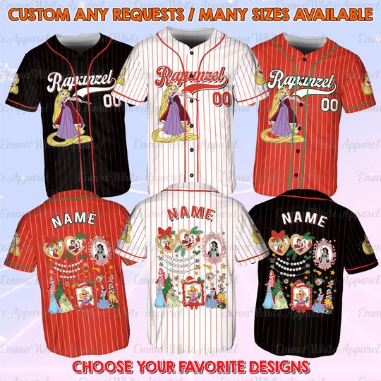 Discover Princess Rapunzel Christmas Jersey, Christmas Rapunzel Coquette Bow Jersey, Princess Rapunzel Coquette Shirt, Disney Xmas Girl Trip Shirt